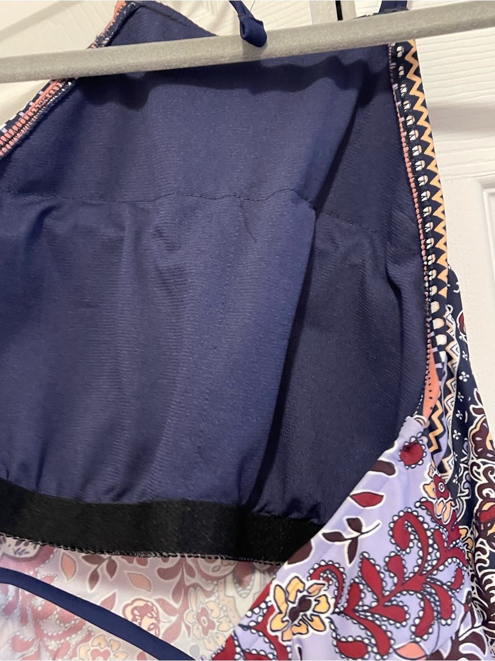 Lavender Floral Halter Swim Top - Picture 6 of 6